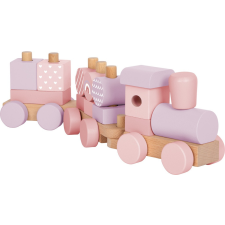  small foot Nasadzovanie Drevený vláčik ružový készségfejlesztő