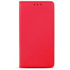  Smart magnet Huawei Y9 (2018) oldalra nyíló mágneses könyv tok szilikon belsővel piros tok és táska