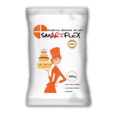 Smartflex Velvet narancssárga fondant massza vanília ízesítéssel 250 g sütés és főzés
