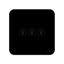 Smartpierre 3 Áramkörös Ívelt Lámpakapcsoló - Fekete (nullvezetéket nem igényel) okos kiegészítő