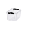 SMARTSTORE Mûanyag tárolódoboz, 1,5 liter, fekete fogantyúkkal, SMARTSTORE "Classic 1,5", átlátszó -...