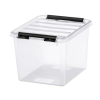 SMARTSTORE Műanyag tárolódoboz, 3 liter, fekete fogantyúkkal, SMARTSTORE "Classic 3", átlátszó