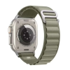Smartwatcherz Alpesi Szíj Apple Watch-hoz – Strapabíró Szövet, 40–49 mm - Oliva, 40/41/42mm