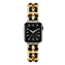 Smartwatcherz Apple Watch Ladies Rozsdamentes Acél Szíj - Arany Fekete, 40/41/42mm okosóra kellék