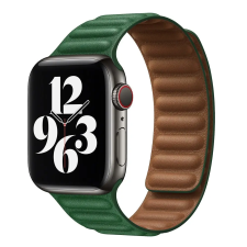 Smartwatcherz Apple Watch Mágneses Bőr Szíj - Zöld, 40/41/42mm okosóra kellék