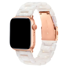 Smartwatcherz Apple Watch Műgyanta Szíj - Fehér - rose gold, 40/41/42mm okosóra kellék