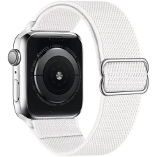 Smartwatcherz Apple Watch Rugalmas Szövet Szíj - Fehér, 44/45/46/49mm okosóra kellék