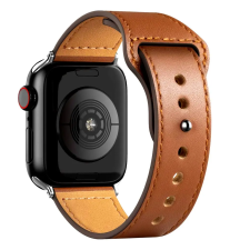 Smartwatcherz Apple Watch Simple Leather Bőr Szíj - Barna, 44/45/46/49mm okosóra kellék