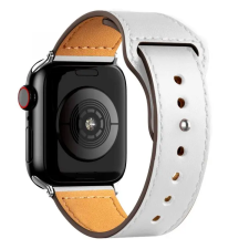 Smartwatcherz Apple Watch Simple Leather Bőr Szíj - Fehér, 40/41/42mm okosóra kellék