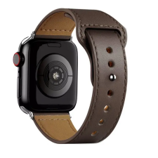 Smartwatcherz Apple Watch Simple Leather Bőr Szíj - Sötét Barna, 40/41/42mm okosóra kellék