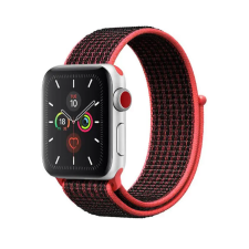 Smartwatcherz Apple Watch Szövet Szíj - Fekete pink, 40/41/42mm okosóra kellék