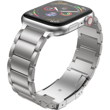 Smartwatcherz Apple Watch Titán Fémszíj - Ezüst, 44/45/46/49mm okosóra kellék