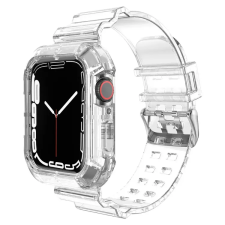 Smartwatcherz Átlátszó Szilikon Apple Watch Szíj és Tok - Átlátszó, 49mm okosóra kellék