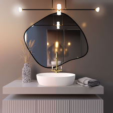 Smartwoods Tiny Borderbright tükör 70x60 cm világítással fekete 5904107902326 fürdőszoba kiegészítő