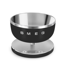 Smeg DIGITÁLIS KONYHAI MÉRLEG, retro, matt fekete konyhai mérleg