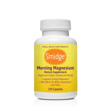 Smidge Morning Magnesium, 3 féle magnézium, 120 db növényi kapszula  Étrend-kiegészítő vitamin és táplálékkiegészítő