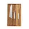 smile Smile (sns-8) Késkészlet, 3 db-os, akácia deszkával