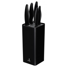  SMILE (SNS-6) Késkészlet - 6 db-os, Acél, műanyag Fekete Tartóval konyhai eszköz