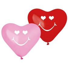 Smiling Hearts, Szív léggömb, lufi 5 db-os 10 inch (25 cm) party kellék
