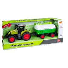 Smily Play beszélő Traktor hordóval - Zöld autópálya és játékautó