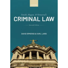  Smith, Hogan, and Ormerod's Criminal Law idegen nyelvű könyv