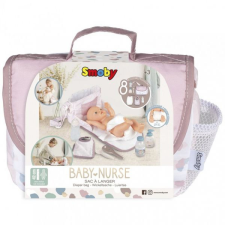 Smoby Baby Nurse: Pelenkázó táska kiegészítőkkel, 8 részes - pasztell pelenkázótáska
