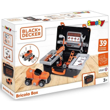 Smoby Black &amp; Decker szerszámos láda kisautóval barkácsolás