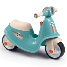 Smoby retro kismoctor kék színben csendes kerekekkel lábbal hajtható járgány