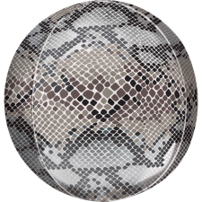 Snake Skin, Kígyó bőr Gömb fólia lufi 40 cm party kellék