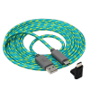 Snakebyte Charge:Cable USB-A / USB-C kábel 2,5m - Zöld/Sárga (Switch, Switch Lite, Switch Oled)