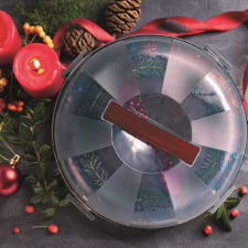 Snips 000223 tortatartó doboz, műanyag, téli mintával, 28 cm átmérővel papírárú, csomagoló és tárolóeszköz