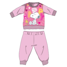  Snoopy hosszú vékony baba pizsama - pamut jersey pizsama - világosrózsaszín - 92