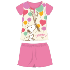 Snoopy rövid ujjú nyári pamut pizsama - gyerek jersey pizsama - rózsaszín - 98 gyerek hálóing, pizsama