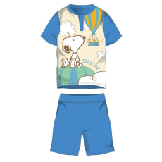  Snoopy rövid ujjú nyári pamut pizsama - gyerek jersey pizsama - világoskék - 104