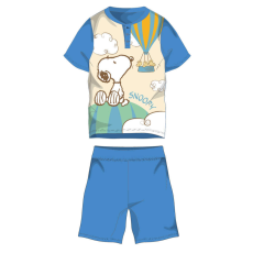  Snoopy rövid ujjú nyári pamut pizsama - gyerek jersey pizsama - világoskék - 116