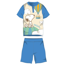  Snoopy rövid ujjú nyári pamut pizsama - gyerek jersey pizsama - világoskék - 128