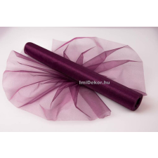 Snow Organza 47cm x 10m dekorációs anyag - Padlizsán dekorációs kellék