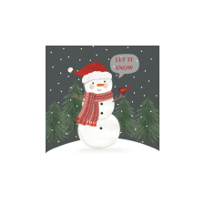 Snowman in Grey papírszalvéta 33x33cm, 20db-os konyhai eszköz