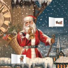 Snowy Santa Claus advent calendar (with stickers) naptár, kalendárium