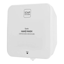 Soap-In-A-Box fényes fehér szappan adagoló fürdőszoba kiegészítő