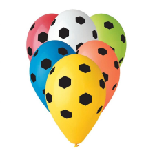 Soccer, Focis léggömb, lufi 5 db-os 12 inch (30 cm) party kellék