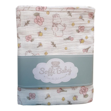 Soffi Baby takaró muszlin dupla nyuszis 70x90cm babaágynemű, babapléd