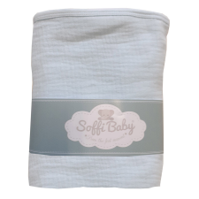 Soffi Baby takaró muszlin dupla világoskék 70x90cm babaágynemű, babapléd
