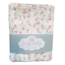  Soffi Baby takaró muszlin dupla virágmintás 70x90cm babaágynemű, babapléd