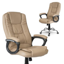 SOFOTEL Ergonomikus dönthető irodai karosszék Porto , eco bőr , bézs - Sofotel forgószék