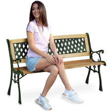 Sofotel Fusio Kerti Pad háttámlával 124x74x43cm - fekete-natúr kerti bútor