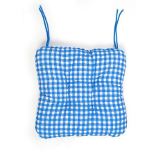 Soft kockás kék székpárna lakástextília