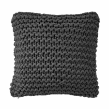 SOFT NEEDLE kötött párna, szürke 50x50 cm lakástextília
