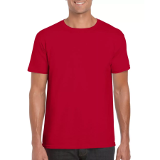  Softstyle rövid ujjú környakas póló, Gildan GI64000, Cherry Red-S férfi póló