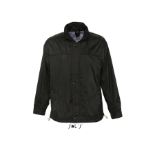 SOL&#039;S bélelt széldzseki, gallérba hajtogatott kapucnival SO46000, Black-XL férfi kabát, dzseki